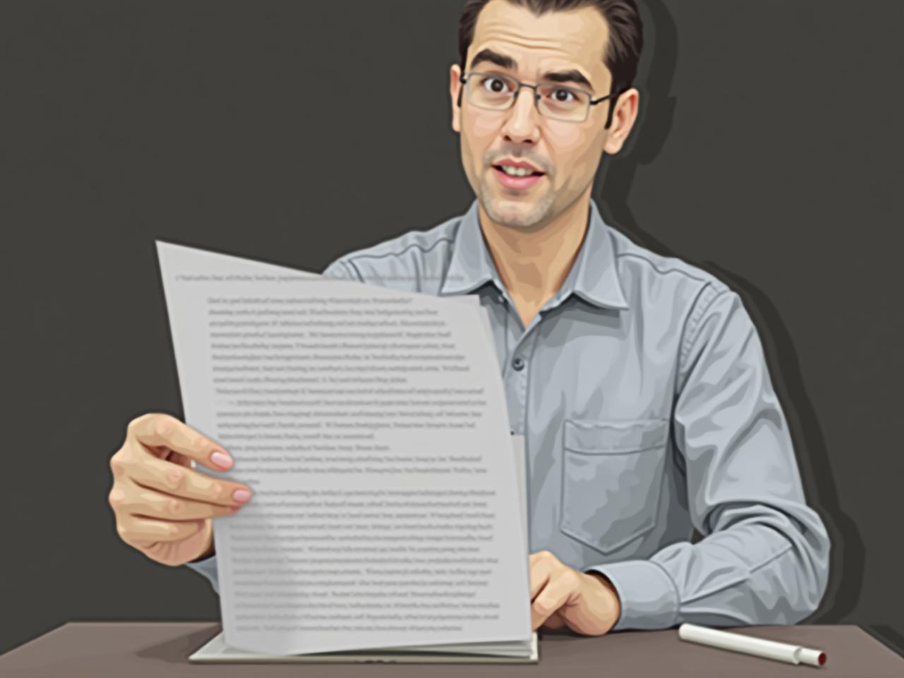 Professional translator working on a document